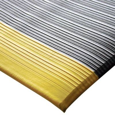 Anti-Ermüdungsmatte Breite 910 mm, pro lfd. m grau mit Signalstreifen