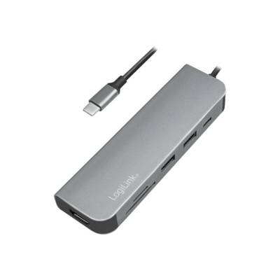 Logilink UA0343 - USB-C HUB mit HDMI / PD / Kartenleser - USB 3.2 GEN 1x1