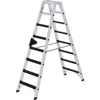 Guenzburger Anlegeleiter mit Sprossen Profiausführung, Breite 420 mm 12 Sprossen, mit nivello®-Traverse