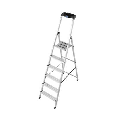 Krause 126344 Aluminium Stufen-Stehleiter Arbeitshöhe (max.): 3.25 m Silber 5.4 kg