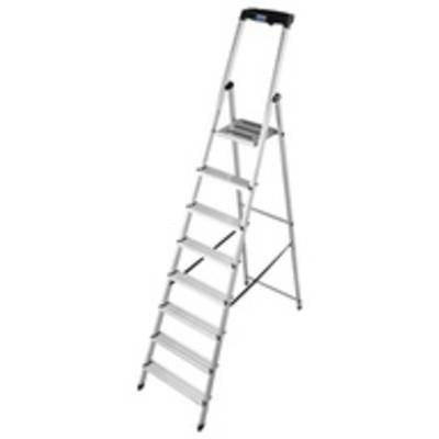 Krause 126368 Aluminium Stufen-Stehleiter Arbeitshöhe (max.): 3.70 m Silber 7.4 kg