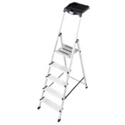 KRAUSE Alu-Stufenstehleiter mit MultiGrip-System 5 Stufen