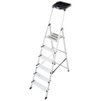 KRAUSE Alu-Stufenstehleiter mit MultiGrip-System 6 Stufen