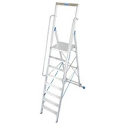 Krause 127785 Aluminium Stufen-Stehleiter Arbeitshöhe (max.): 3.90 m Silber 21 kg