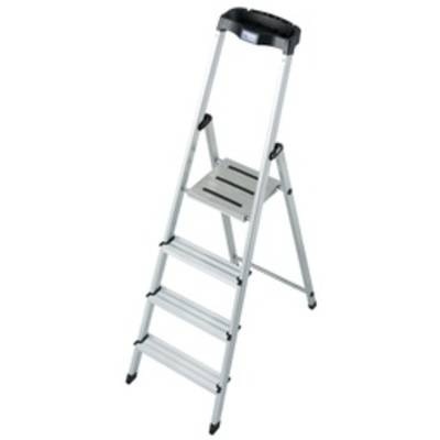 Krause 126320 Aluminium Stufen-Stehleiter Arbeitshöhe (max.): 2.85 m Silber 3.8 kg