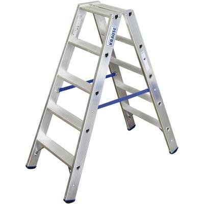 Krause 124746 Aluminium Stufen-Doppelleiter Arbeitshöhe (max.): 2.95 m Silber 8 kg