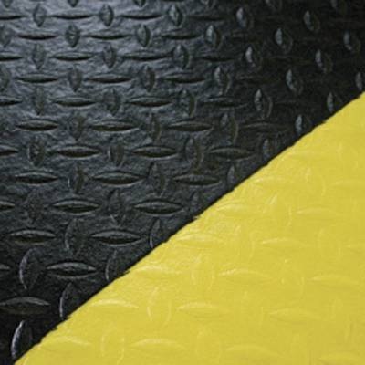 Anti-Ermüdungsmatte Breite 1200 mm schwarz / gelb, pro lfd. m