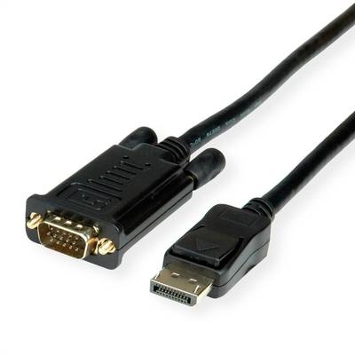 Value DisplayPort Anschlusskabel 2.00 m 11.99.5802 Schwarz [1x DisplayPort Stecker - 1x VGA-Stecker]