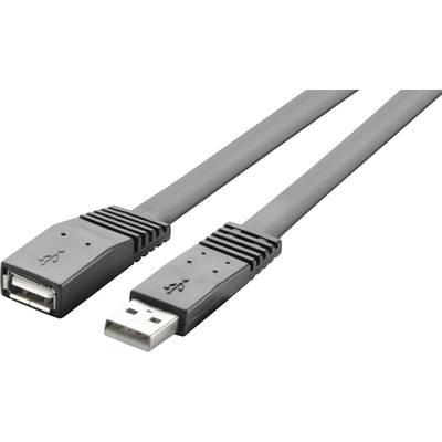 Renkforce USB 2.0 Verlängerungskabel [1x USB 2.0 Stecker A - 1x USB 2.0 Buchse A] 2 m Schwarz hochflexibel