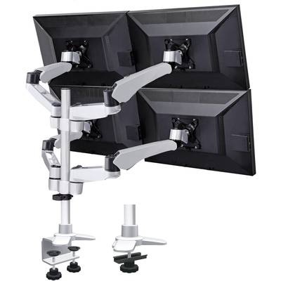SpeaKa Professional Flex 4fach Monitorhalter, Tischmontage mit Gasdruck-Technik mit C-Klemme