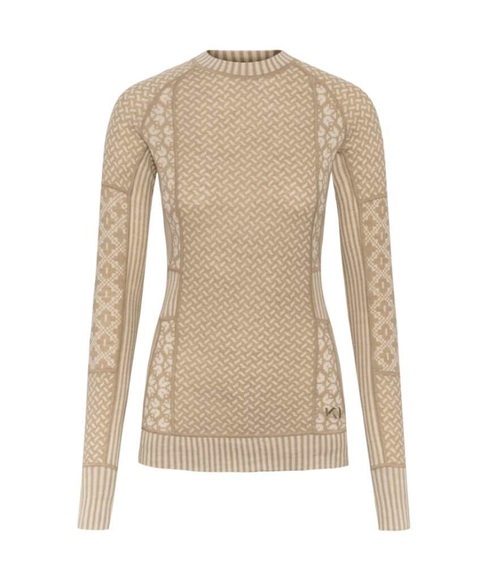 Kari Traa Smekker Damen Thermo Longsleeve Beige, Damen, Größe: XL