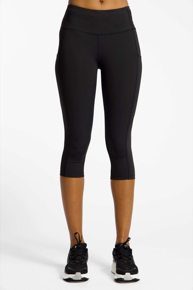 POWERZONE Damen 3/4 Tight Schwarz, Damen, Größe: L