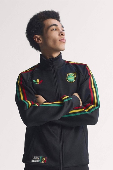 adidas Jamaika Originals Herren Trainingsjacke Schwarz, Herren, Größe: S