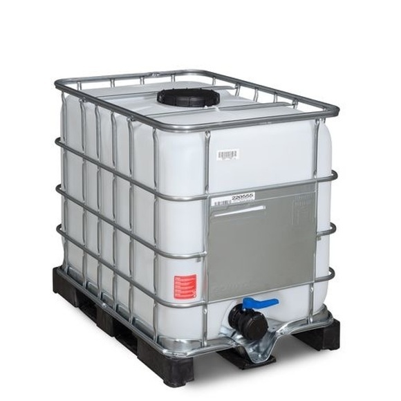 IBC, PE-Palette, 600 l, Öffnung NW225, Auslauf NW80