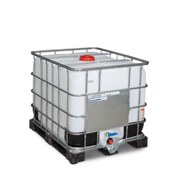 IBC, Gefahrgut-Ausführung, PE-Palette, 800 l, Öffnung NW150, Auslauf NW50