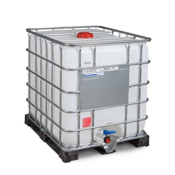 IBC, Gefahrgut-Ausführung, PE-Palette, 1.000 l, Öffnung NW150, Auslauf NW50
