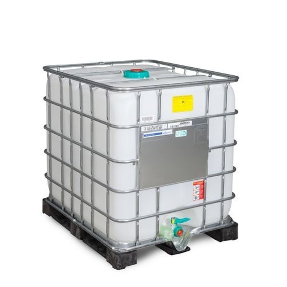 IBC, Gefahrgut- und Ex-Ausführung, PE-Palette, 1.000 l, Öffnung NW150, Auslauf NW50
