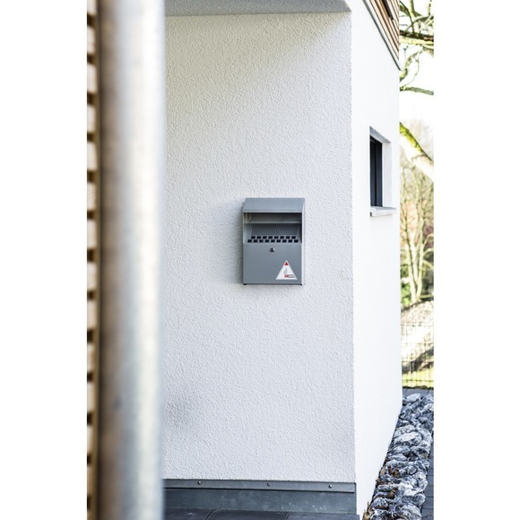 Aschenbecher 4 l Durable Metall (B x H x T) 310 x 450 x 107 mm Silber (metallic) Inkl. Wandhalterung 1 St.