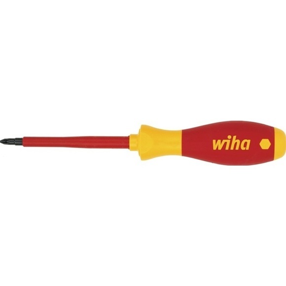 VDE Kreuzschlitz-Schraubendreher Wiha Softfinish PH 1 Klingenlänge: 80 mm DIN ISO 8764, DIN EN 60900