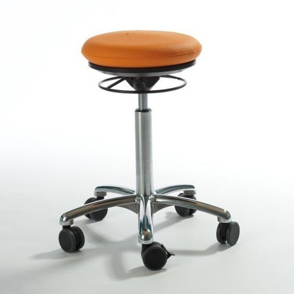 Hocker Pilates, Kunstledersitz, Sitzhöhe 450-580 mm, orange