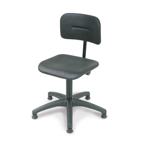 Arbeitsdrehstuhl Uno Polyurethan, Sitzhöhe 420-555 mm, Stahlbasis, Rollen
