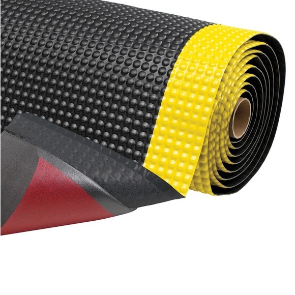 Arbeitsplatzmatte, Höhe 19 mm Breite 1220 mm, pro lfd. m schwarz/gelb
