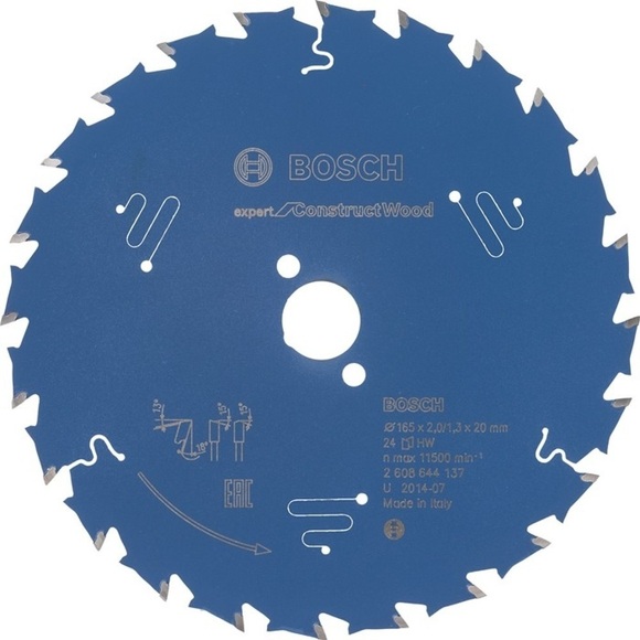 Bosch Accessories Expert for Construct Wood 2608644137 Kreissägeblatt 165 x 20 x 1.3 mm Zähneanzahl: 24 1 St.