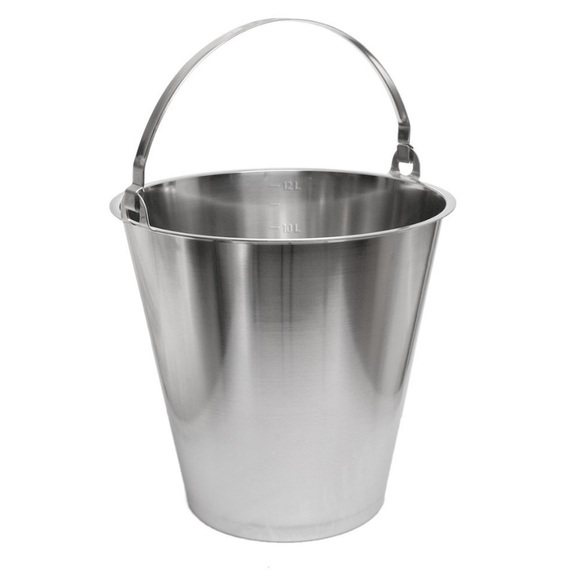 RENNER Eimer aus Edelstahl, 12 Liter