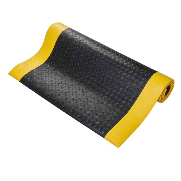 Anti-Ermüdungsmatte Breite 900 mm schwarz / gelb, pro lfd. m