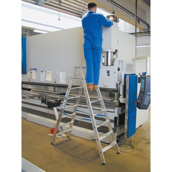 Krause 124746 Aluminium Stufen-Doppelleiter Arbeitshöhe (max.): 2.95 m Silber 8 kg