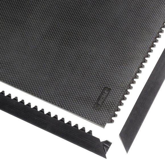 Matte mit Ölbindevlies LxBxH 1630 x 910 x 19 mm schwarz/orange