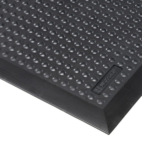 Arbeitsplatzmatte, Nitrilgummi, genoppt schwarz LxBxH 900 x 600 x 13 mm