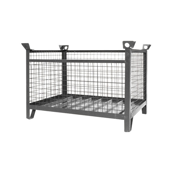 Eichinger® Industrie-Gitterbox-Stapelpalette, 1500 kg, LxBxH 1500x1000x750 mm, anthrazitgrau