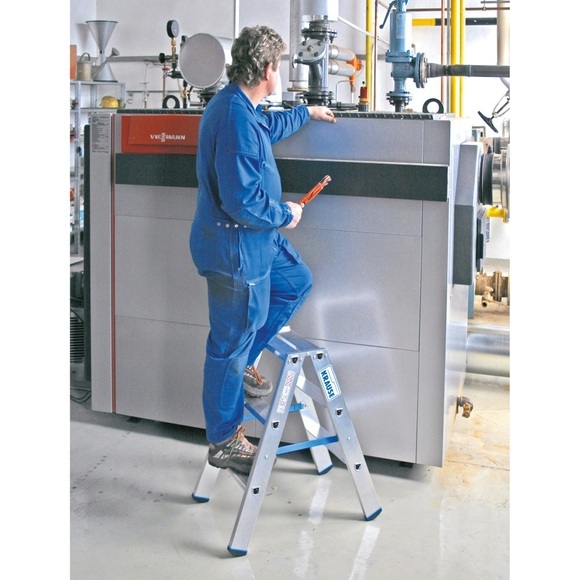 Krause 124722 Aluminium Treppe Arbeitshöhe (max.): 2.45 m Silber 5.5 kg