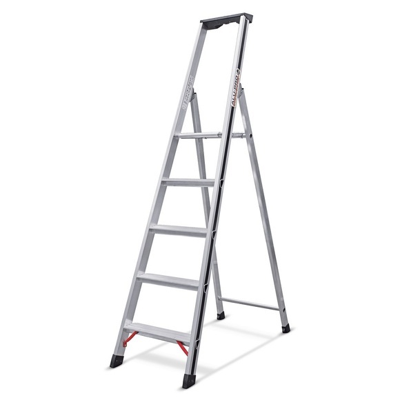 Stufen-Stehleiter HYMER Alu-Pro, 1-seitig begehbar, Standhöhe 0,88 m