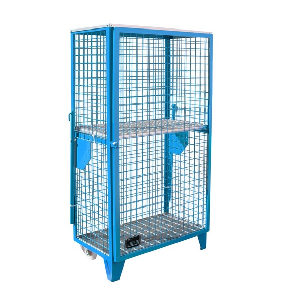 Gasflaschen-Gitterschrank, 1-türig, Sockelfüsse/Räder, HxBxT 1.580 x 860 x 500 mm