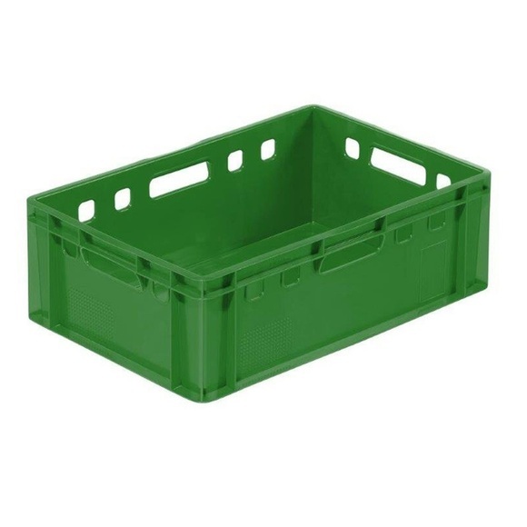 Alpha Eurobox aus PE, E2 Fleischkiste mit geschlossenen Wänden, HxBxT 220 x 400 x 600 mm, grün