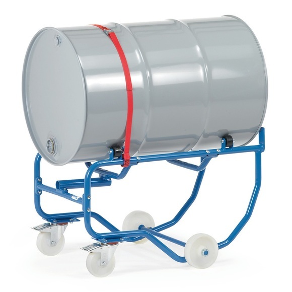 fetra®- Fasskipper fetra®, TK 250 kg, mit Hebelstange, mobil, Kunststoffrollen zum Drehen des Fasses