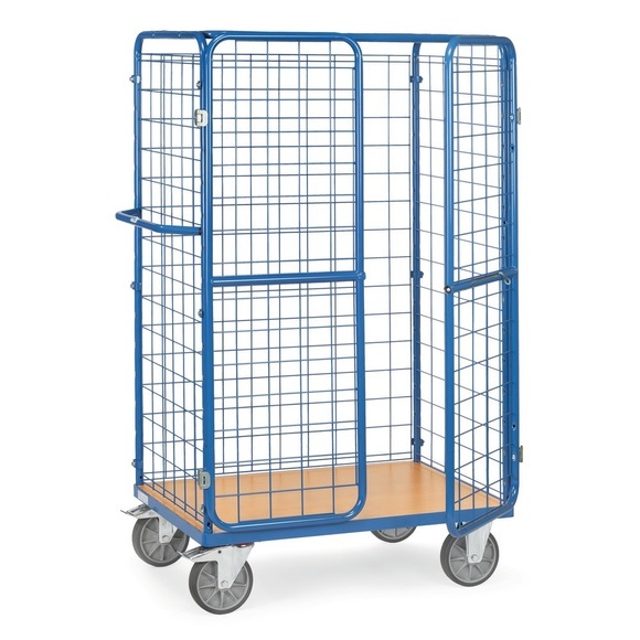 fetra® Paketwagen, Tragkraft 600 kg, Ladefläche BxT 1.200 x 800 mm, Höhe 1.800 mm, mit Dach