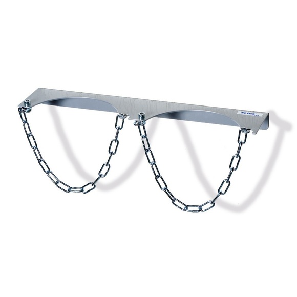 fetra® Wandhalterung für 2 Gasflaschen, Kettensicherung, Flaschen-Ø 230 mm
