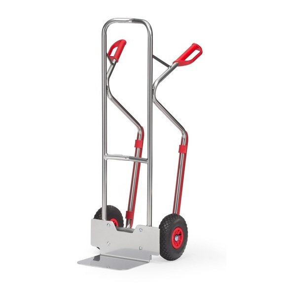 fetra® Alu-Stapelkarre, Tragkraft 200 kg, Schaufel BxT 320 x 250 mm, mit Gleitkufen