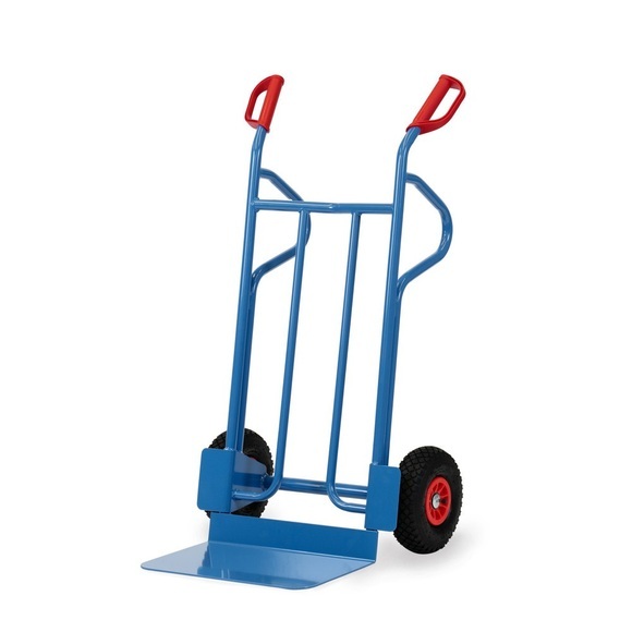 fetra® Stapelkarre, Tragkraft 350 kg, Schaufel BxT 480 x 300 mm, mit Ablagebügeln