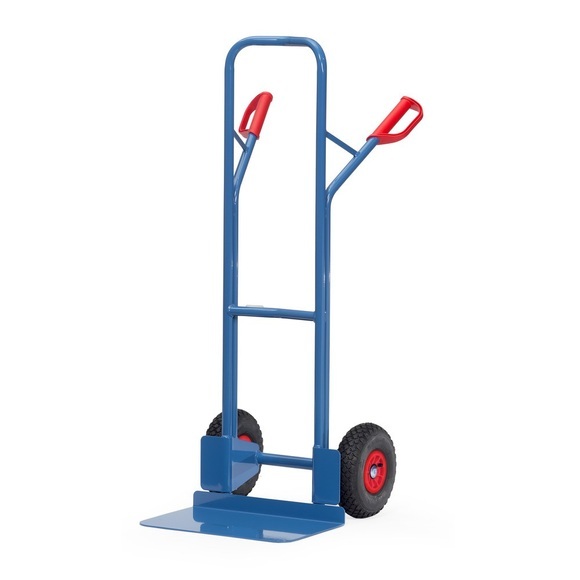 fetra® Stapelkarre, Tragkraft 300 kg, Schaufel BxT 480 x 300 mm, mit Querbügel oben