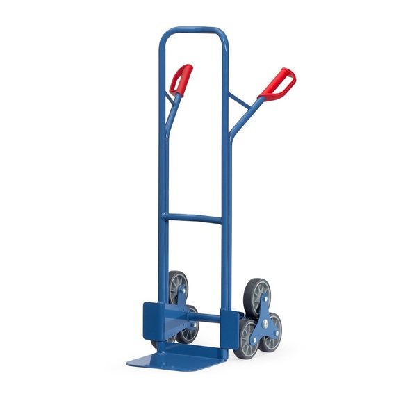 fetra® Treppenkarre, 3-armiger Radstern, Tragkraft 200 kg, Schaufel BxT 320 x 250 mm, Stahl