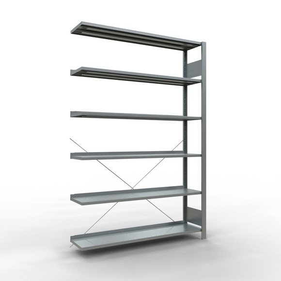 SCHULTE Aktenregal AF, einseitig, mit Endanschlägen, FL 85 kg, HxBxT 2.000 x 1.300 x 300 mm
