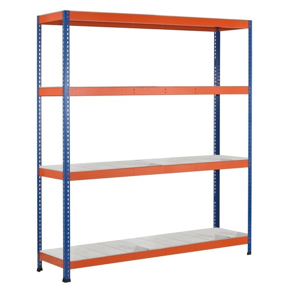 SCHULTE Weitspannregal, mit Stahlpaneelen, GF, HxBxT 3.048 x 2.146 x 469 mm