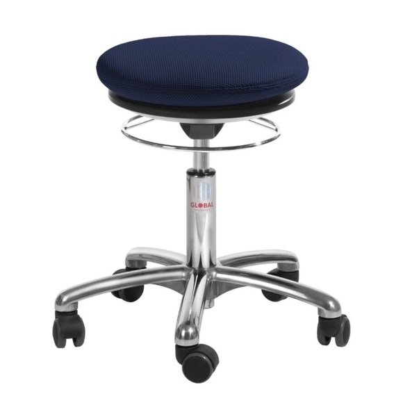 Hocker Pilates, 3D-Stoff, Sitzhöhe 450-580 mm, blau