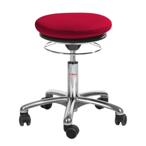 Hocker Pilates, 3D-Stoff, Sitzhöhe 450-580 mm, rot