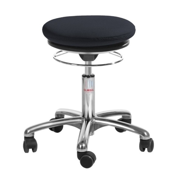 Hocker Pilates, 3D-Stoff, Sitzhöhe 450-580 mm, schwarz
