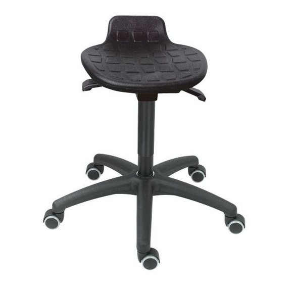 Hocker Komfort, PU-Sitz, Sitzhöhe 430-560 mm, Kunstoffbasis, Rollen